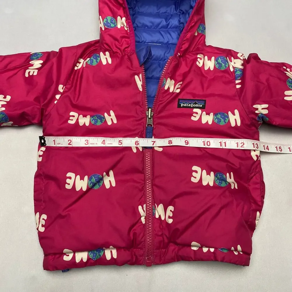Patagonia Baby Reversible Down Sweater Hoodie Puffer Jacket 2T? Granola